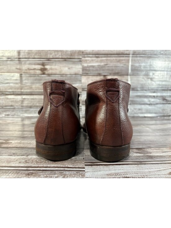 Salvatore Ferragamo  Single Monk Strap Ankle Boots sz 11 D color brown RARE VGT main image 7
